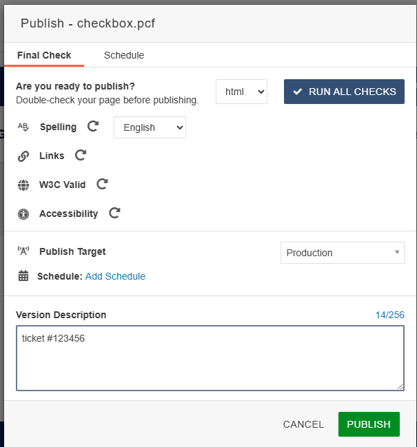 publish box