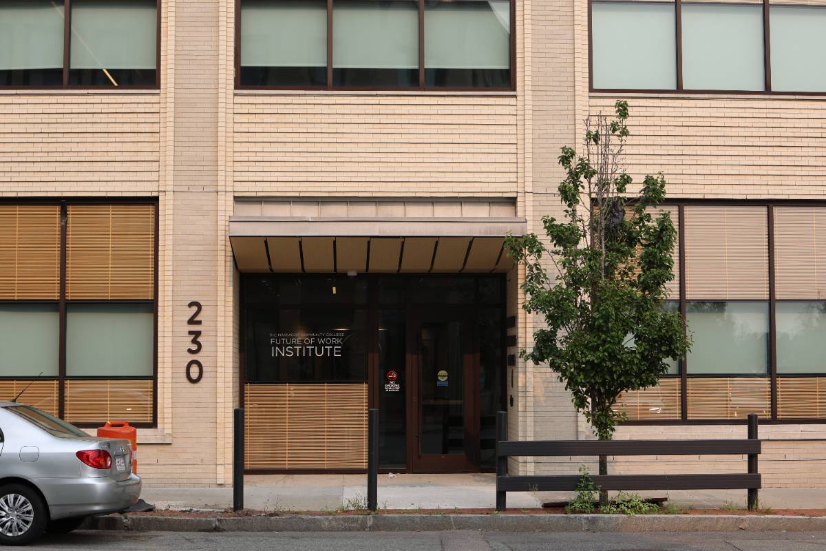 Front entrance of Massasoit's Future of Work Institute.