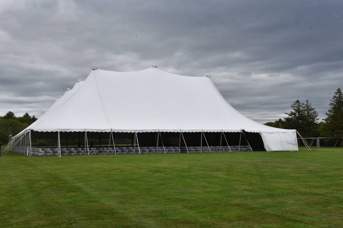 Commencement tent.